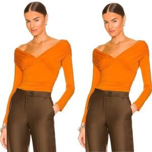 NEW NWT Revolve H:ours Anesha Orange Bodysuit Medium